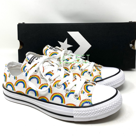 Converse Ctas Bright Rainbow 🌈 Canvas Low Women’s - Picture 5 of 10